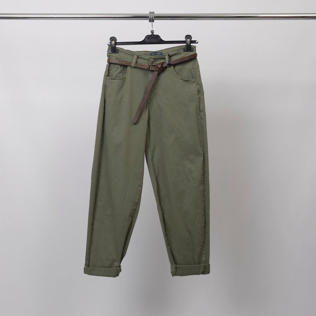 High-waisted trousers with belt – CVA825158-2 