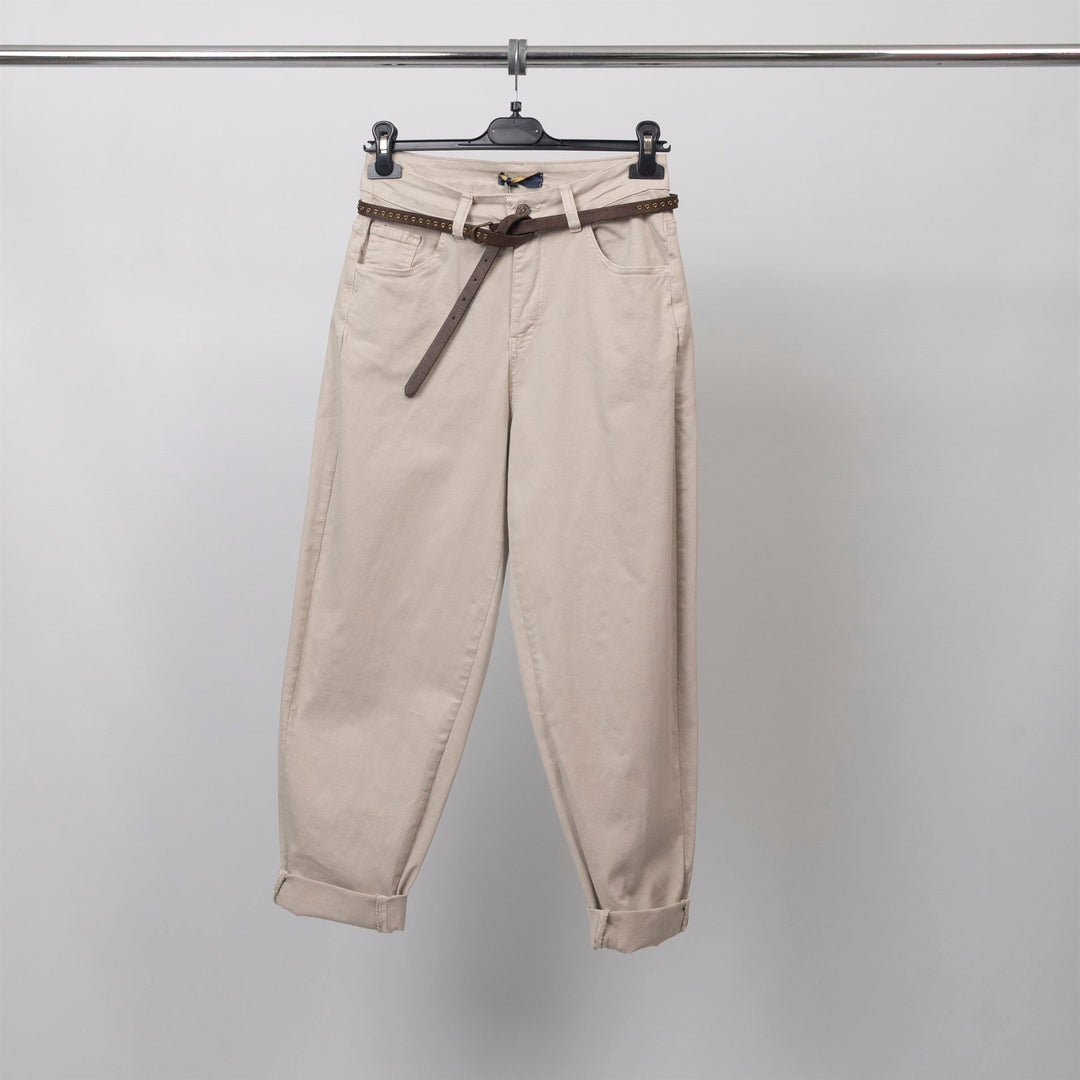 High-waisted trousers with belt – CVA825158-2 