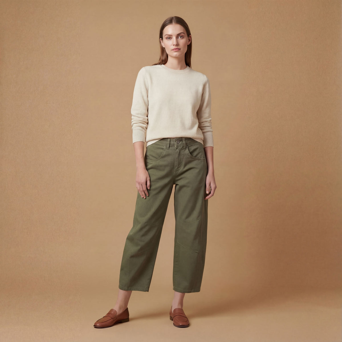 Straight leg structured trousers – cva825785