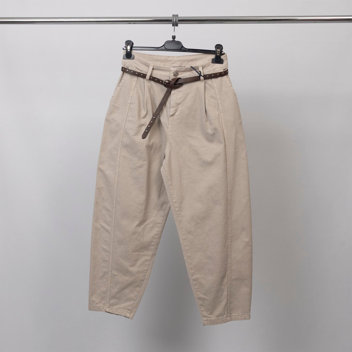 High waisted trousers with studded belt cva825632