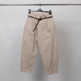 High-waisted trousers with studded belt CVA825632