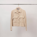 Veste pied-de-poule à col boutonné - MF55119
