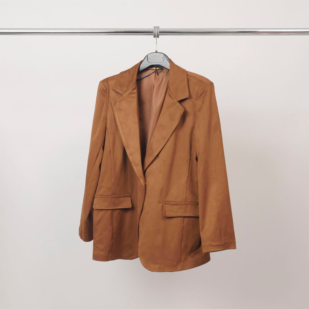 Blazer effet suédine à col tailleur - TDM55320-9