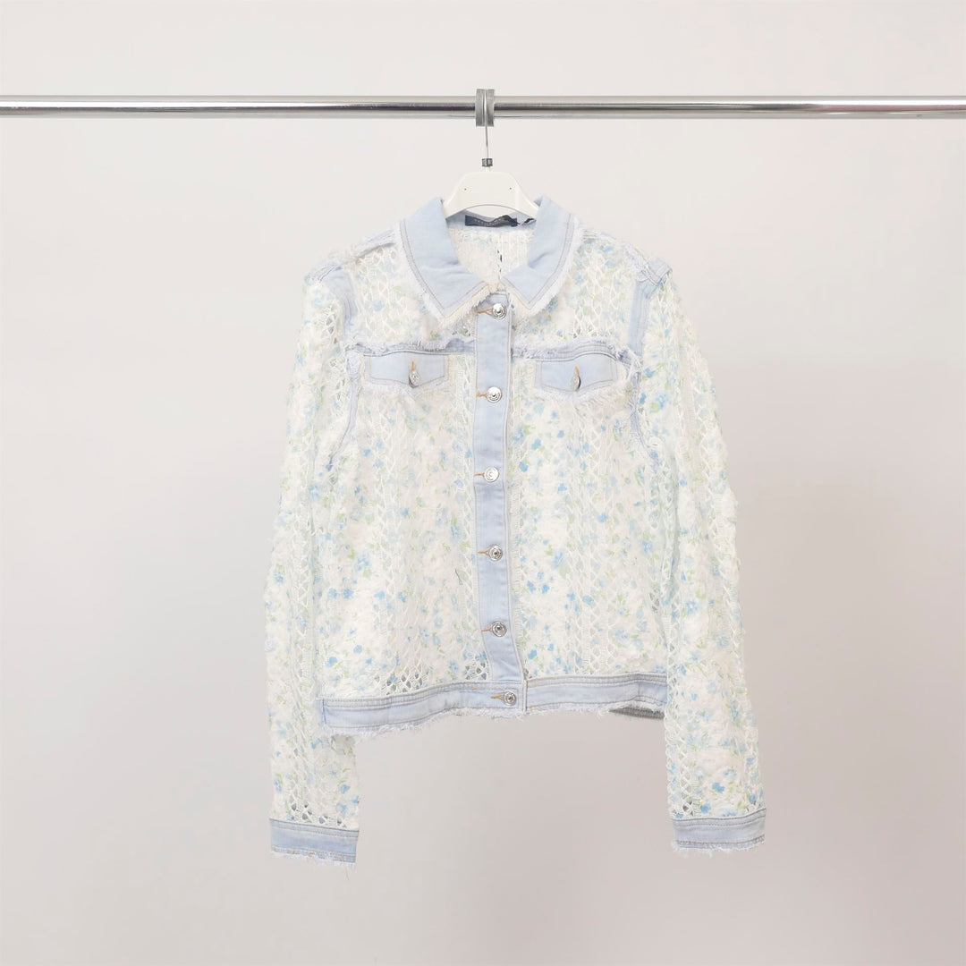Lace jacket with denim details csw1928 