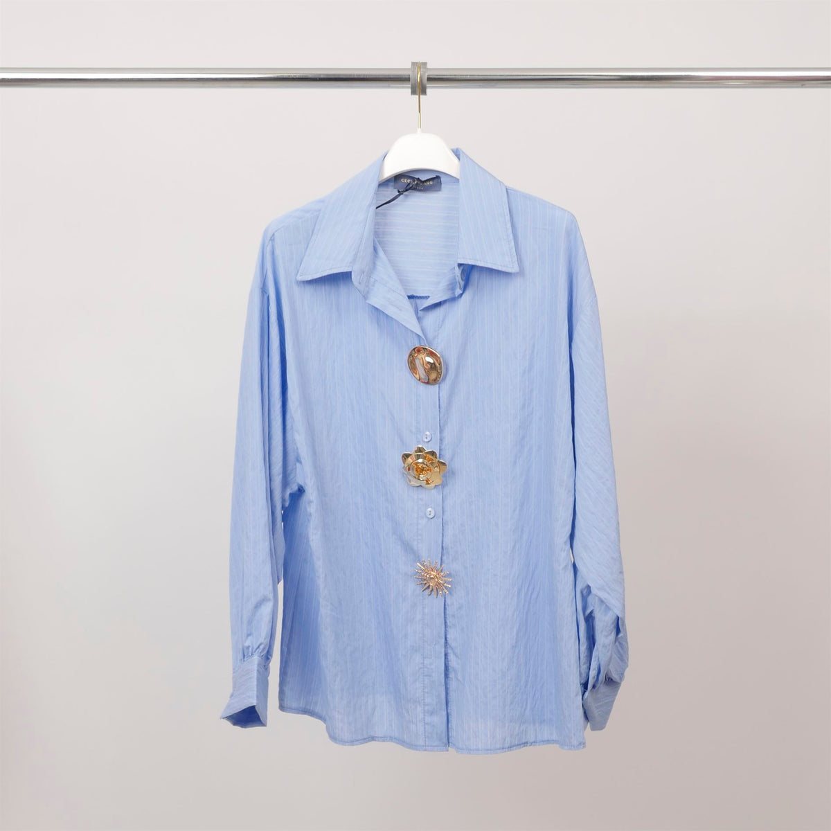 Striped shirt with jeweled buttons – bcr02560