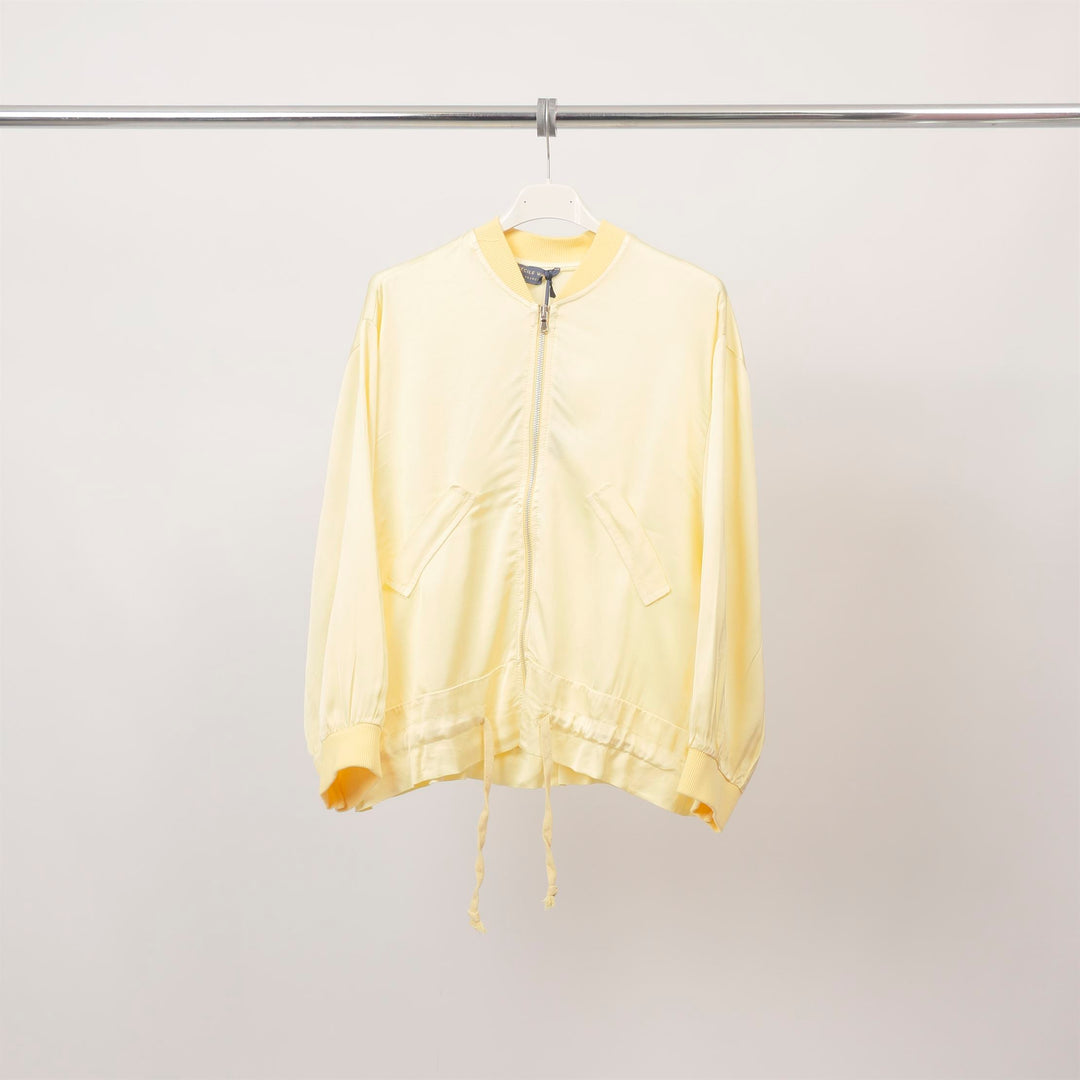 Satin zip-up bomber jacket DB93021VS