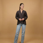 Load image into Gallery viewer, Satin viscose mandarin collar shirt MJ62339VS

