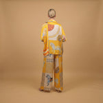 Load image into Gallery viewer, Graphic print satin trousers KD6637VS-20
