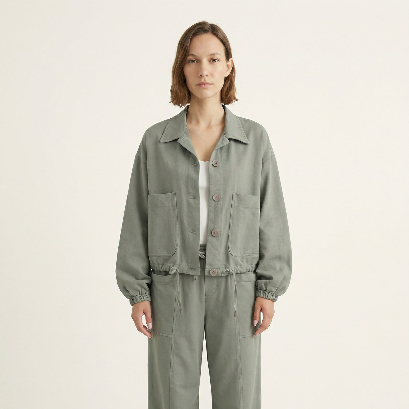 Short Crossover Drawcord Jacket CVA22616