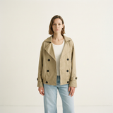 Short double-breasted trench coat - TDM77725 
