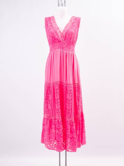 Long Dress with English Embroidery 9674