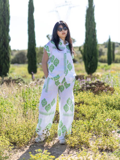 Pantalon En Lin 5290