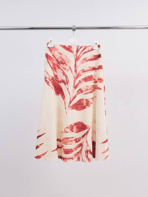 Printed linen skirt 5029 li