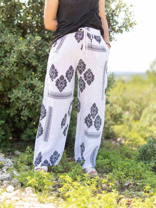 Pantalon En Lin 5290