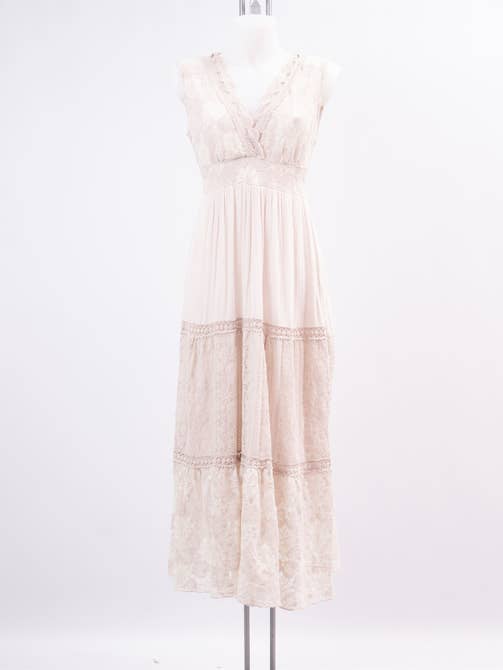 Long Dress with English Embroidery 9674