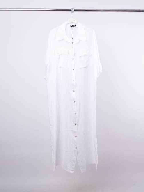 Linen shirt dress 14730