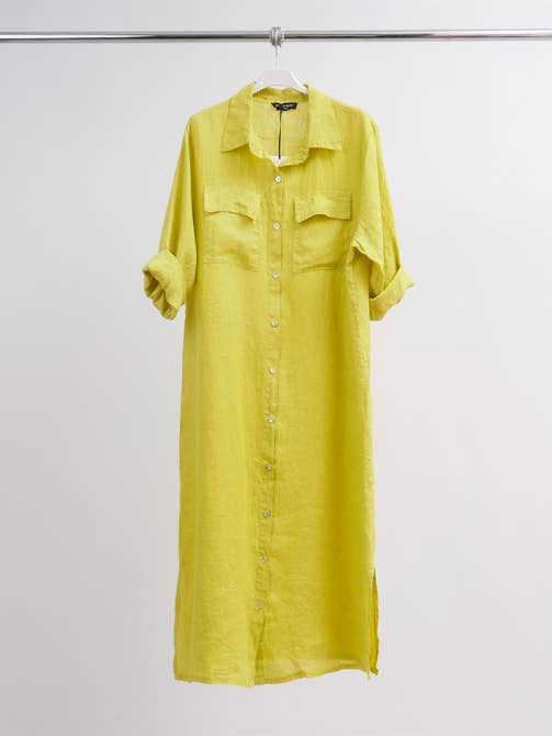 Linen shirt dress 14730