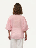 Charger l'image dans la galerie, Chemise rayée manches bouffantes col officier SSC80555
