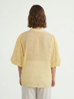 Charger l'image dans la galerie, Chemise rayée manches bouffantes col officier SSC80555
