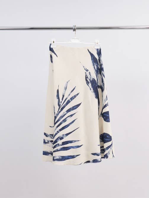 Printed linen skirt 5029 li