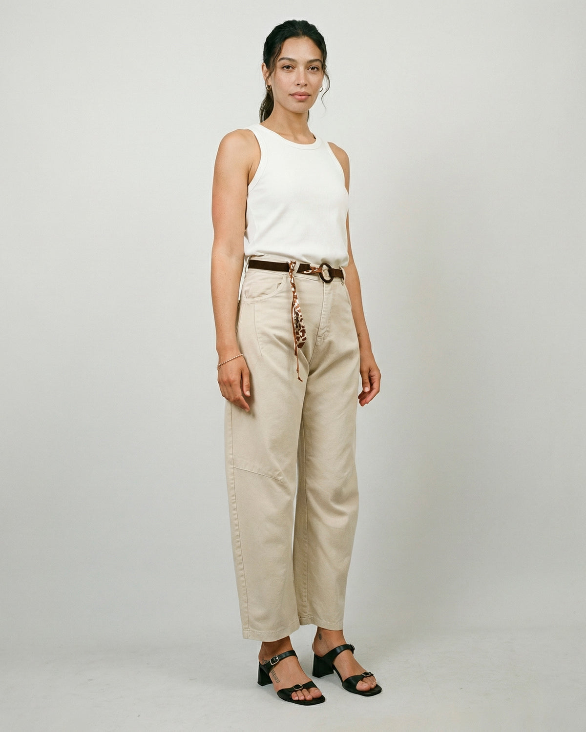 Wide leg cotton trousers bcg02402 2