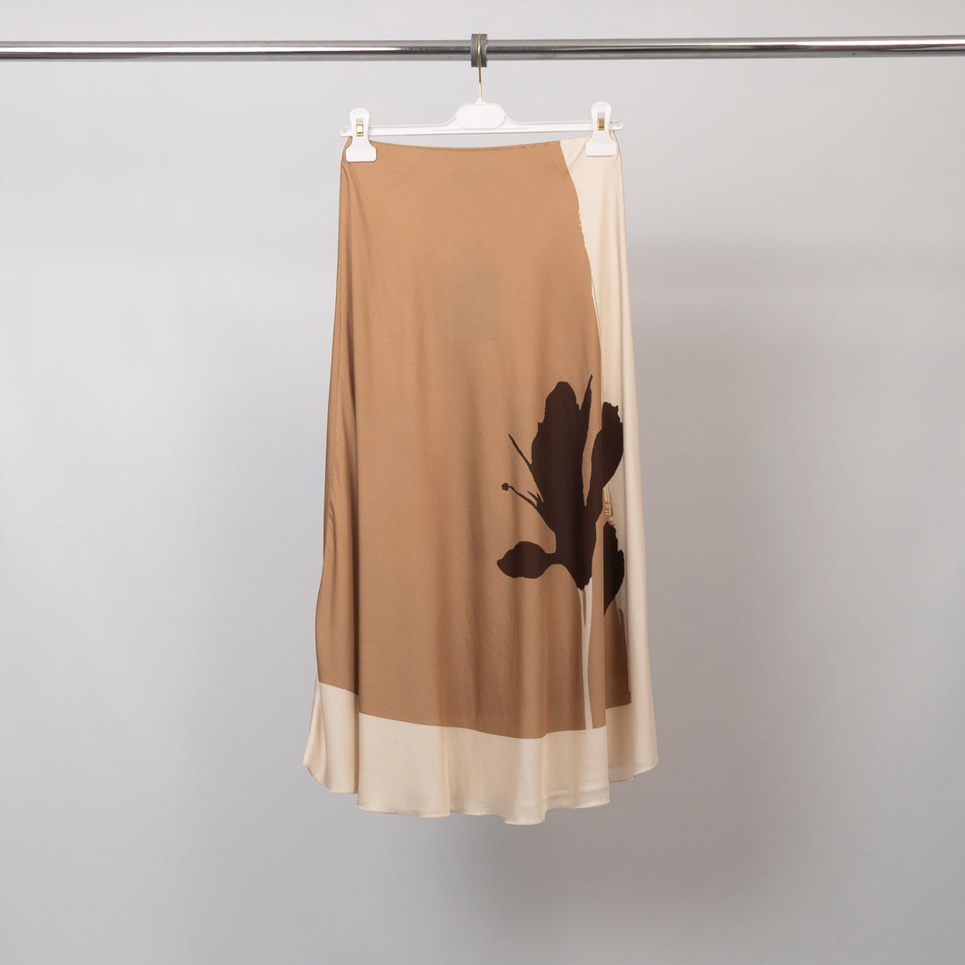 Jupe mi-longue imprimé fleur bicolore – BCL5029VS-5