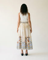 Jupe midi fluide en coton BCR01993