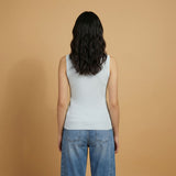 Ribbed round neck sleeveless vest SVD8073