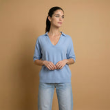 Fine knit polo neck jumper YF520911