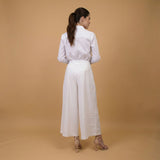 High-waisted wide-leg linen blend trousers MJ1271