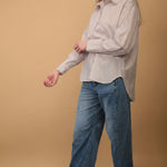 Load image into Gallery viewer, Oversized striped shirt with back print SSC81326
