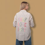 Load image into Gallery viewer, Oversized striped shirt with back print SSC81326
