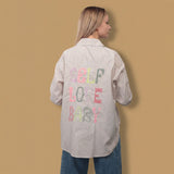 Chemise rayée oversize imprimé dos SSC81326