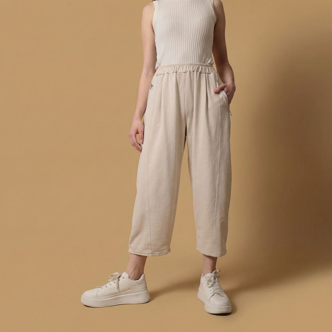 Pantalon fluide coton taille élastiquée – CVA825695