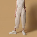 Charger l'image dans la galerie, Pantalon fluide coton taille élastiquée – CVA825695
