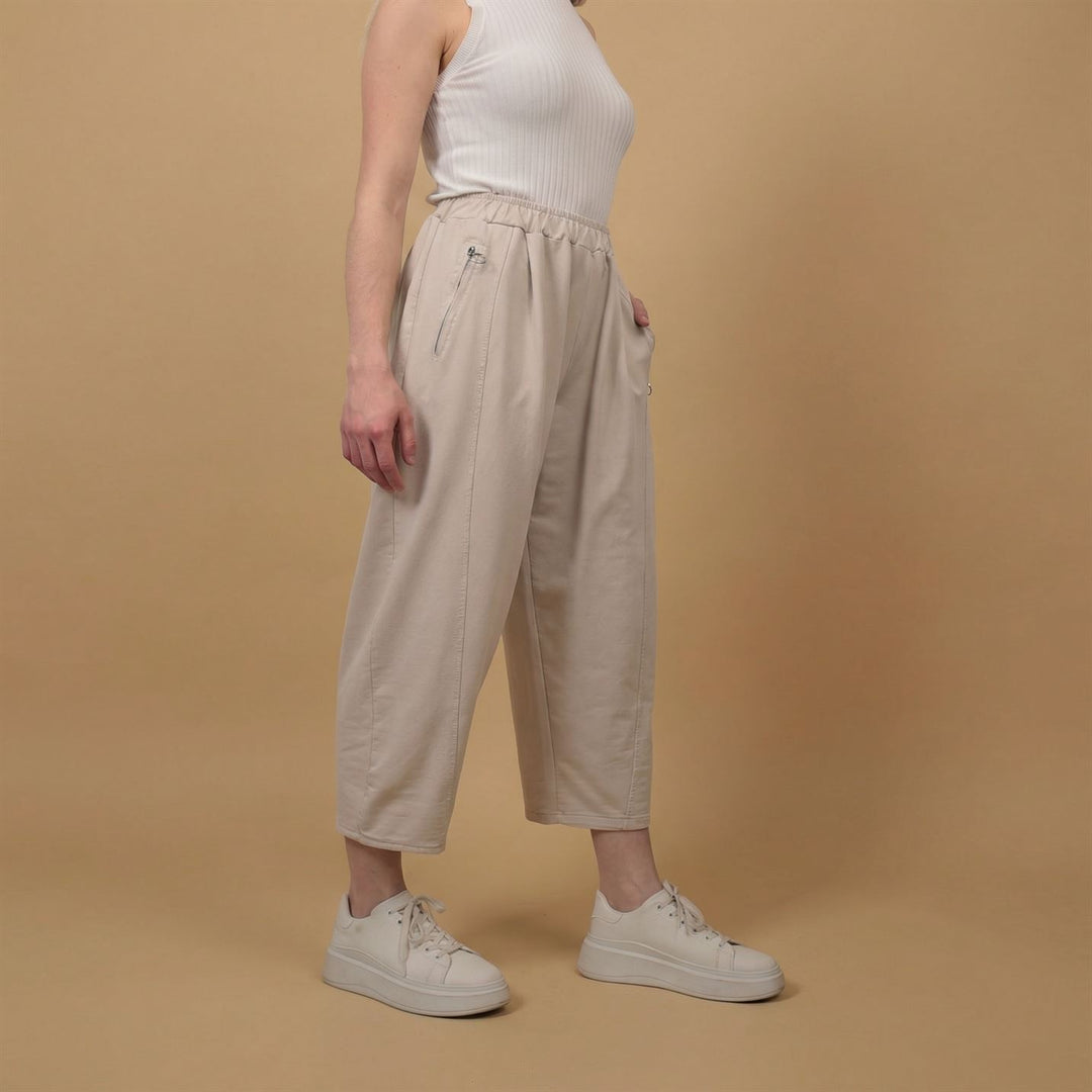 Pantalon fluide coton taille élastiquée – CVA825695