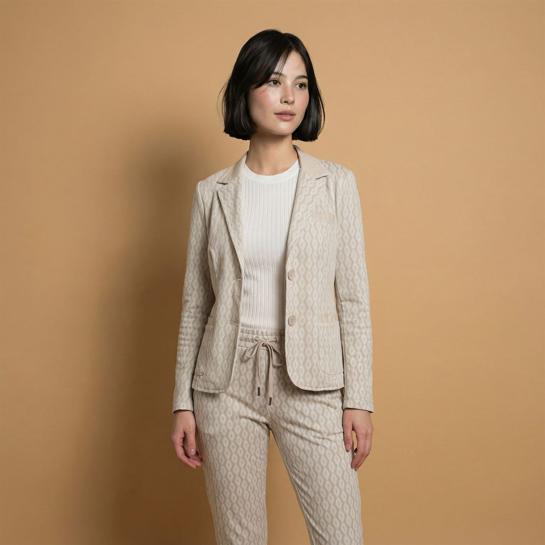 Geometric print stretch blazer – CVA514721-2