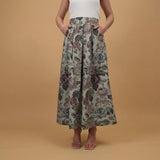 Long flared floral print skirt – TDM19323-17