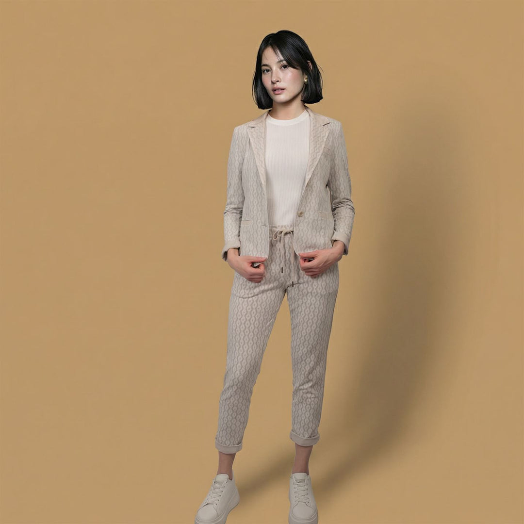 Geometric print stretch blazer – CVA514721-2