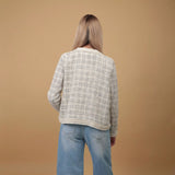 Tweed jacket with beaded trim MJ85377