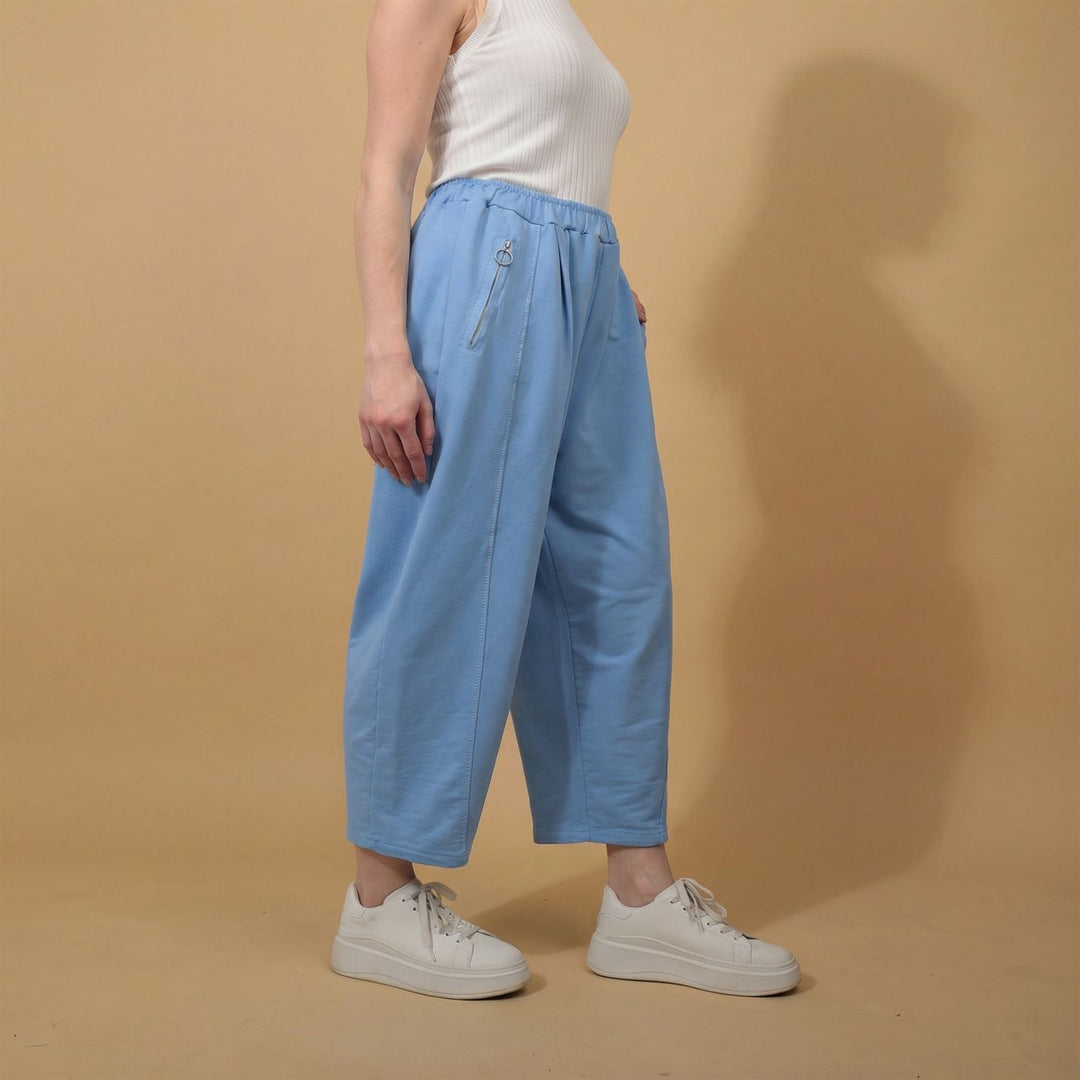 Pantalon fluide coton taille élastiquée – CVA825695