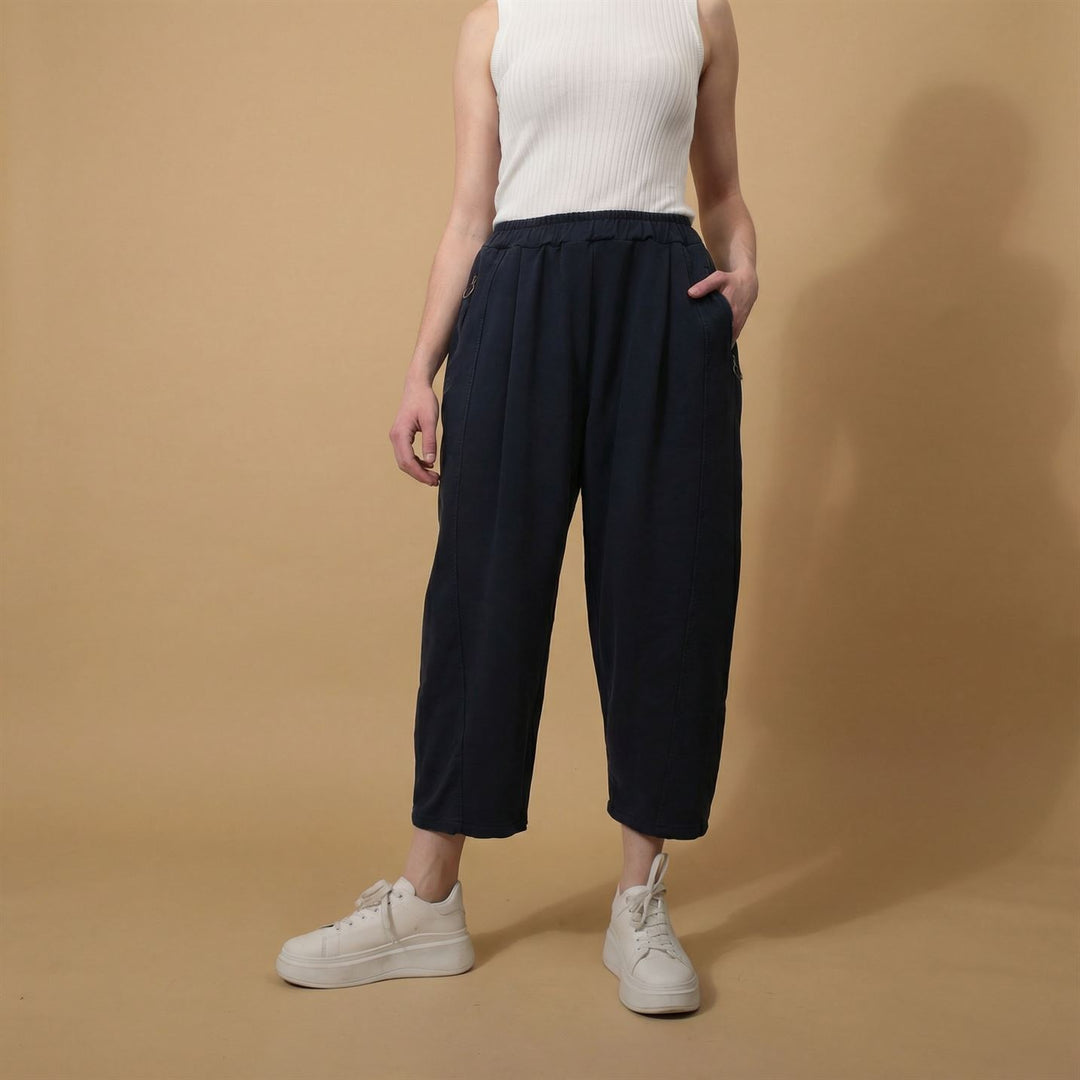 Pantalon fluide coton taille élastiquée – CVA825695