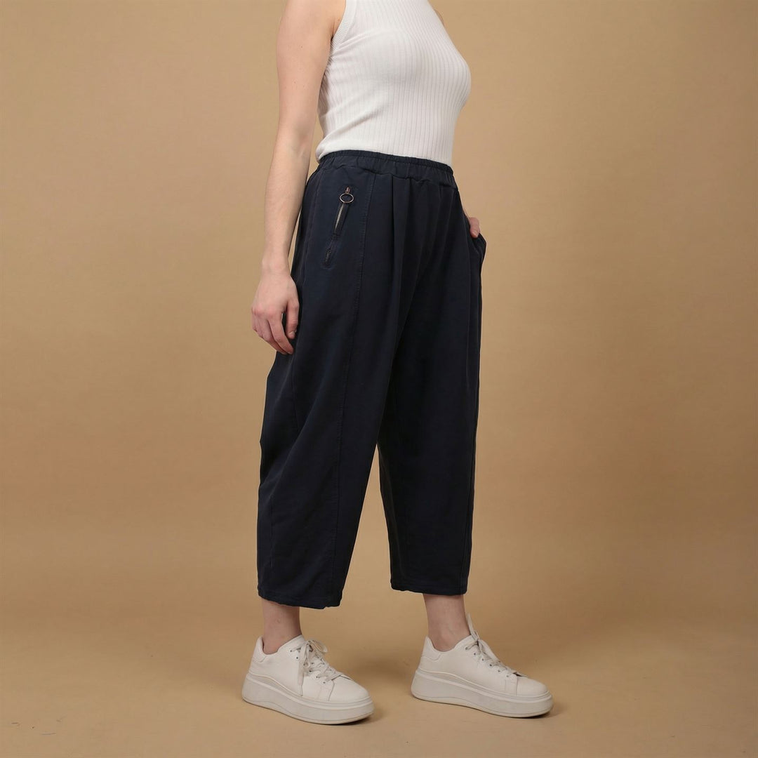 Pantalon fluide coton taille élastiquée – CVA825695