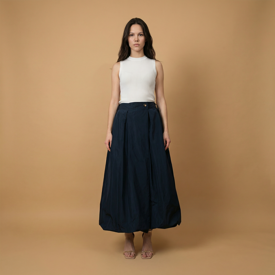 Jupe midi volumineuse taille élastiquée – HM7237