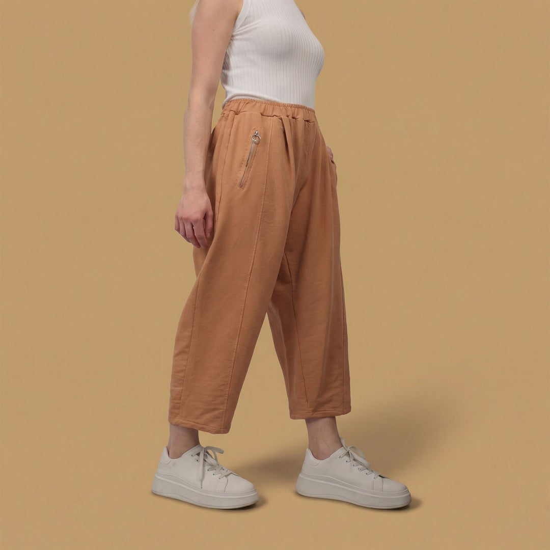 Pantalon fluide coton taille élastiquée – CVA825695