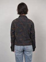 Veste en jean structurée à motif cachemire – CVA52610JC