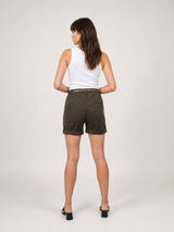 Short en coton stretch à ceinture rivetée CVA822336