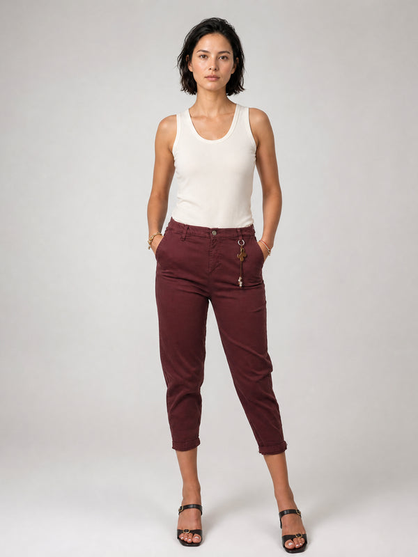 Pantalon ballon en coton, porte-clés décoratif – CVA825688
