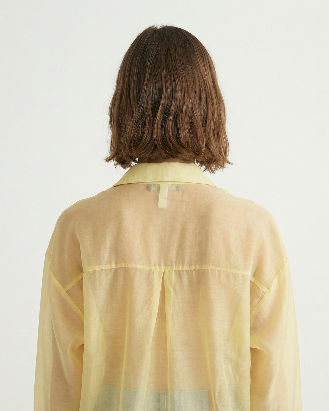 Semi-sheer satin fluid shirt CVACM311