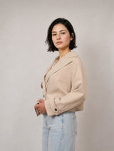 Veste trench courte structurée à double boutonnage CVAGC317